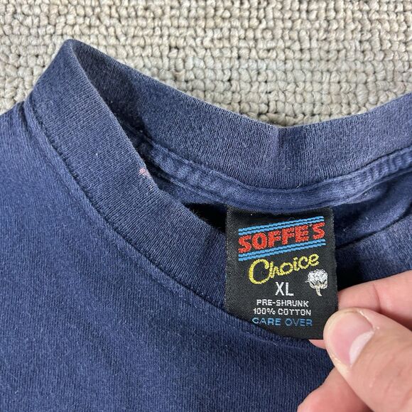 Vtg Illinois Fighting Illini Graphic Shirt Men’s XL Soffes University Spell Out - Picture 9 of 13